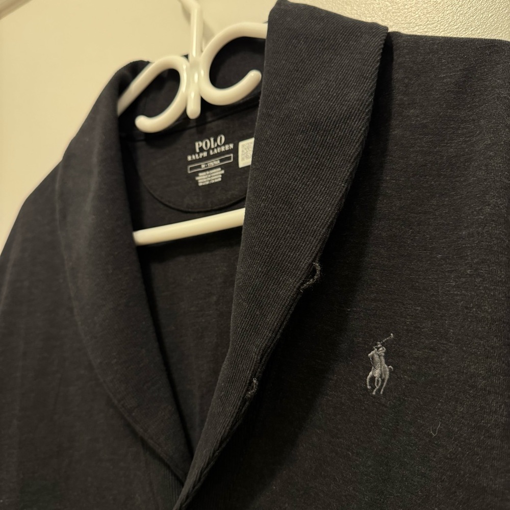 Polo Ralph Lauren Men Black Shawl-collar jersey cardigan - Size Medium - NTW - Picture 9 of 14